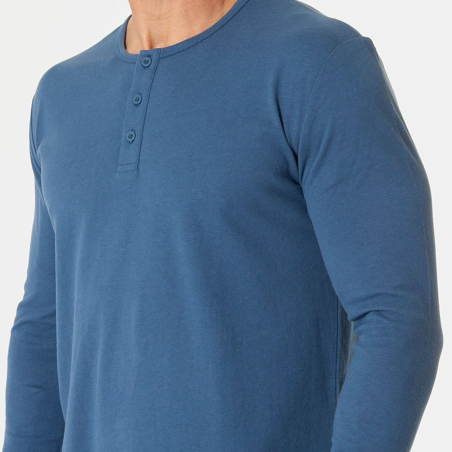 Stone Blue Classic Long Sleeve Henley