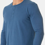 Stone Blue Classic Long Sleeve Henley