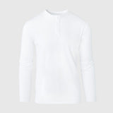 White Classic Long Sleeve Henley