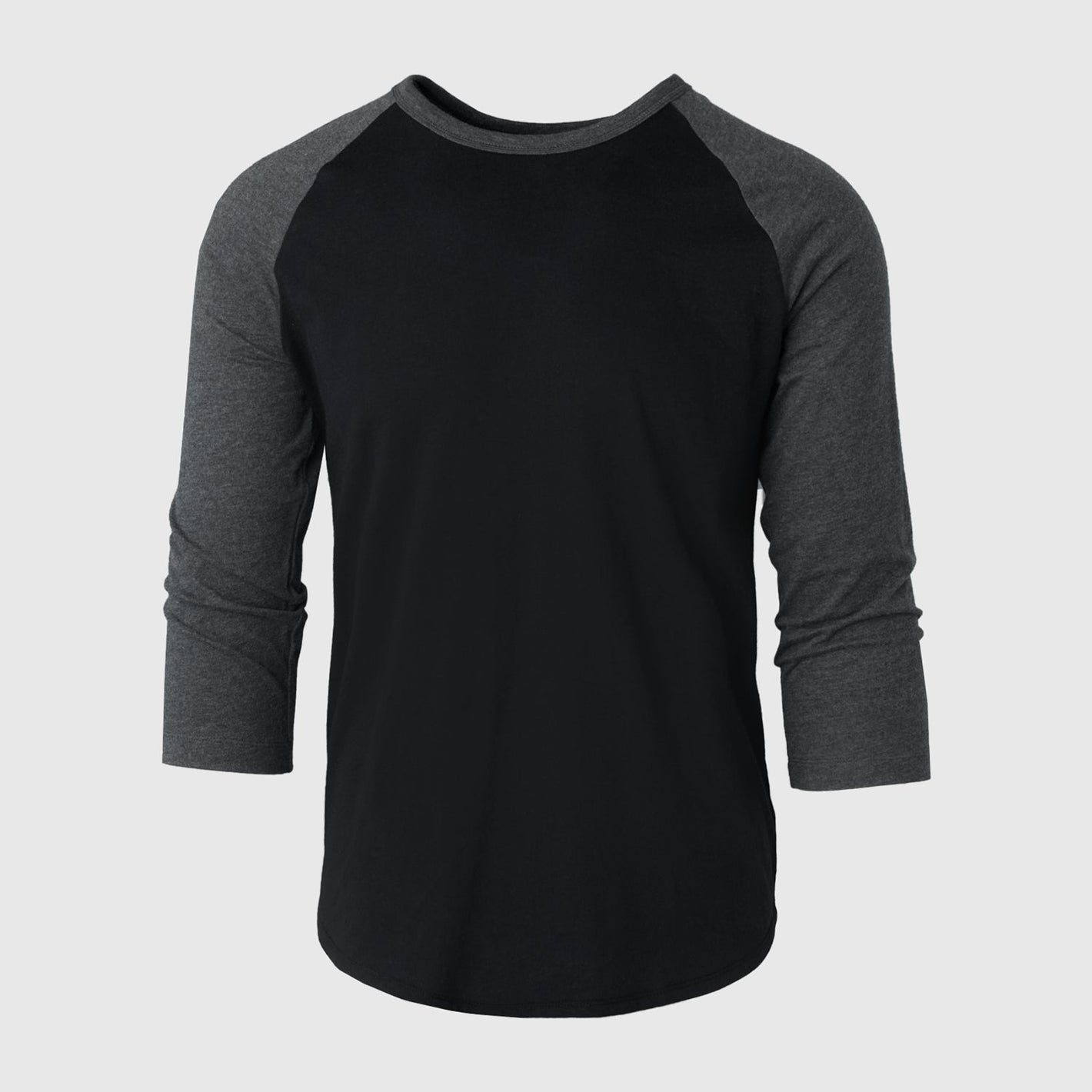Black/Charcoal Heather Baseball Raglan