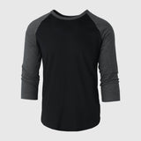 Black/Charcoal Heather Baseball Raglan