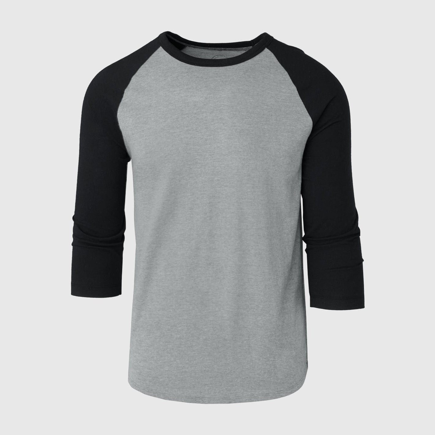 Heather Gray/Black Baseball Raglan