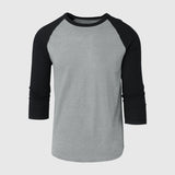 Heather Gray/Black Baseball Raglan