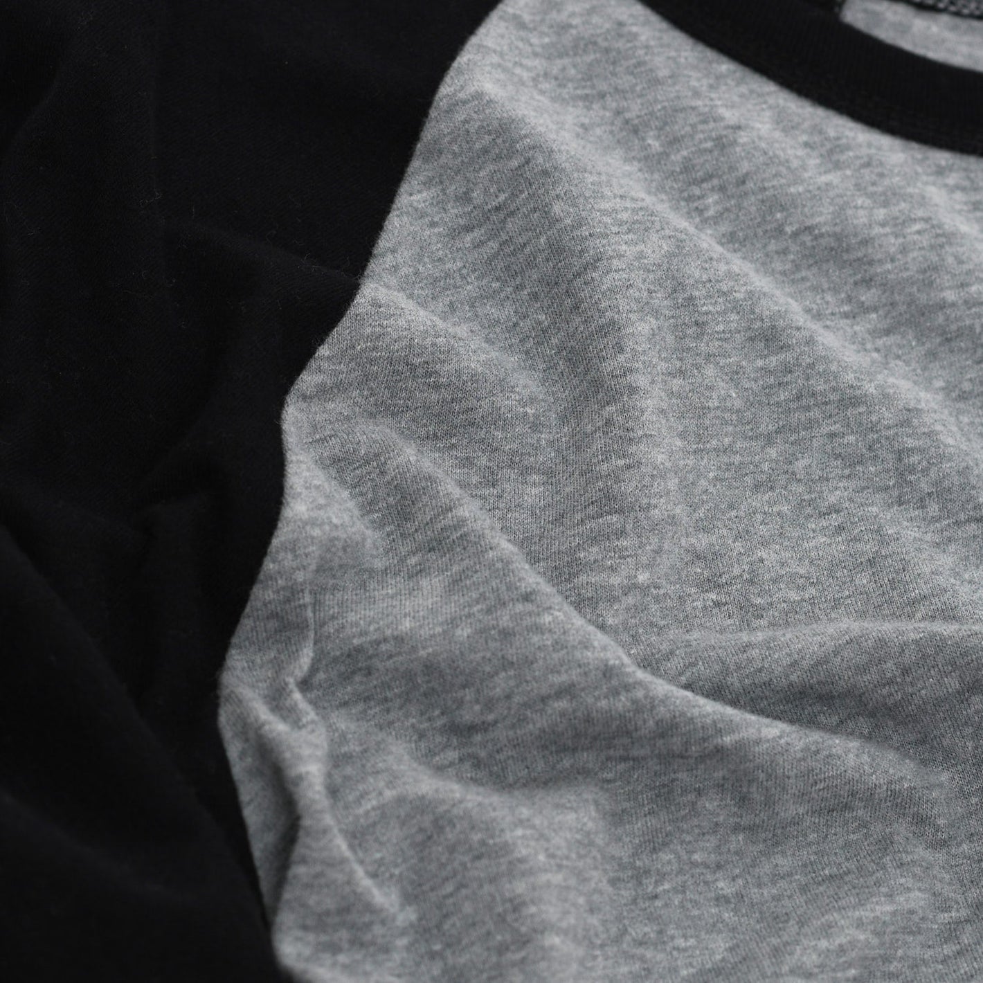 Heather Gray/Black Baseball Raglan