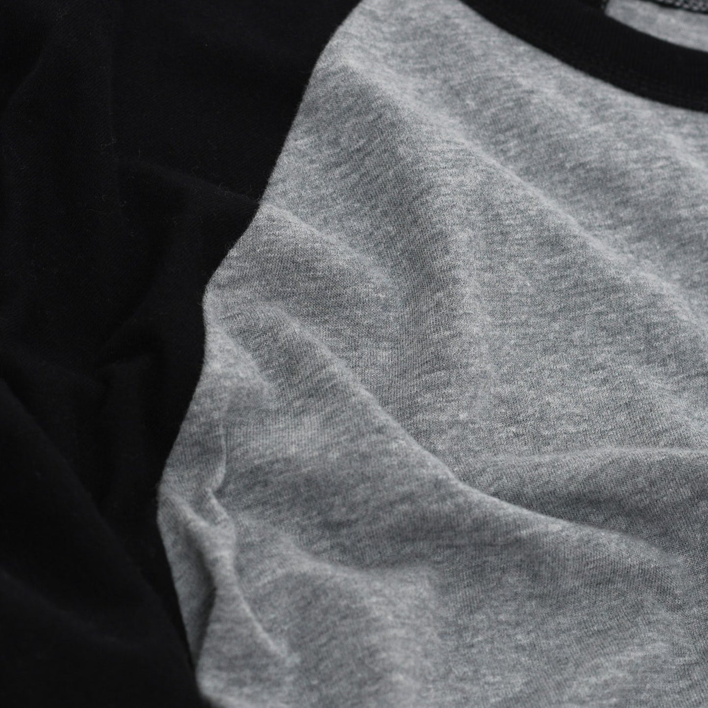Heather Gray/Black Baseball Raglan
