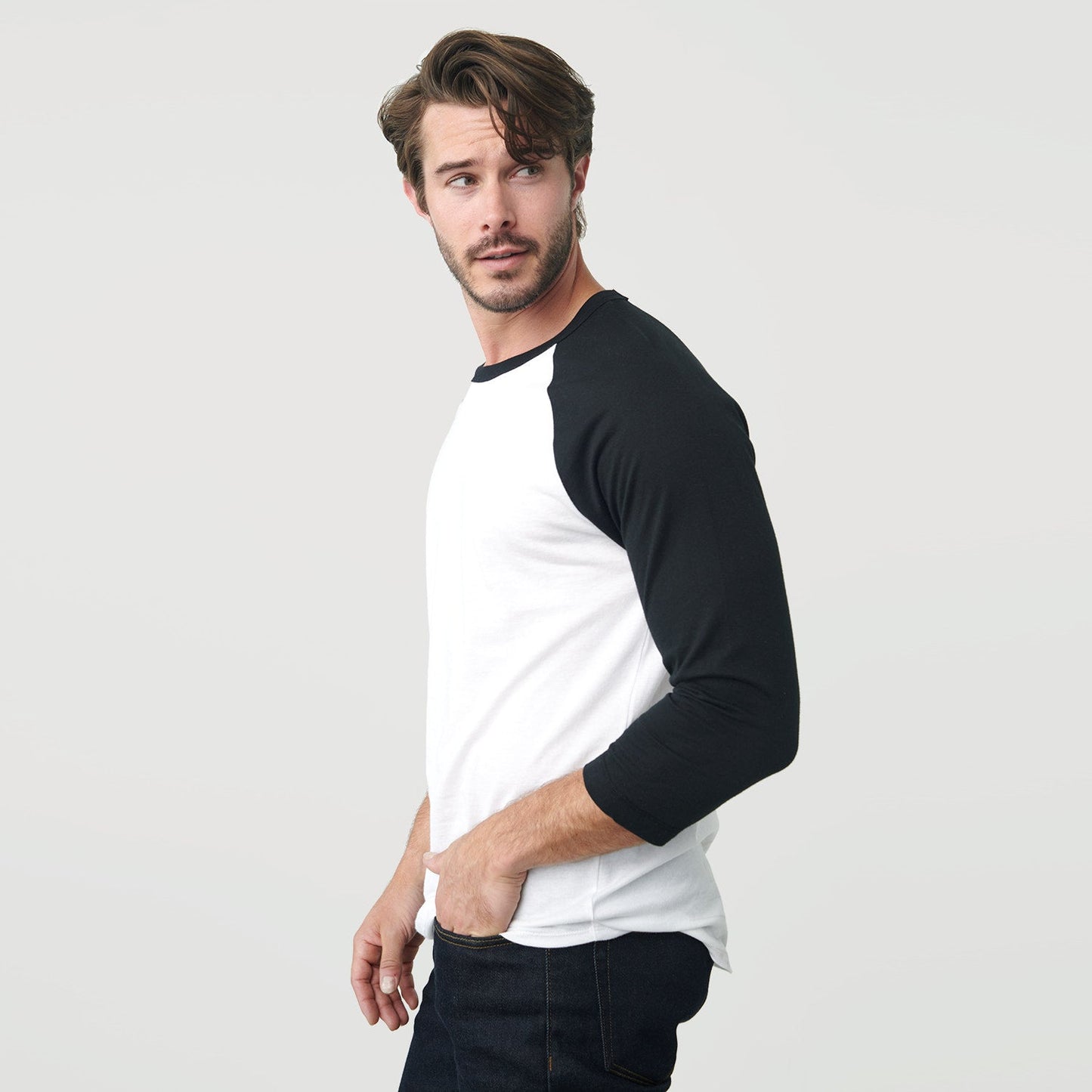 White/Black Baseball Raglan