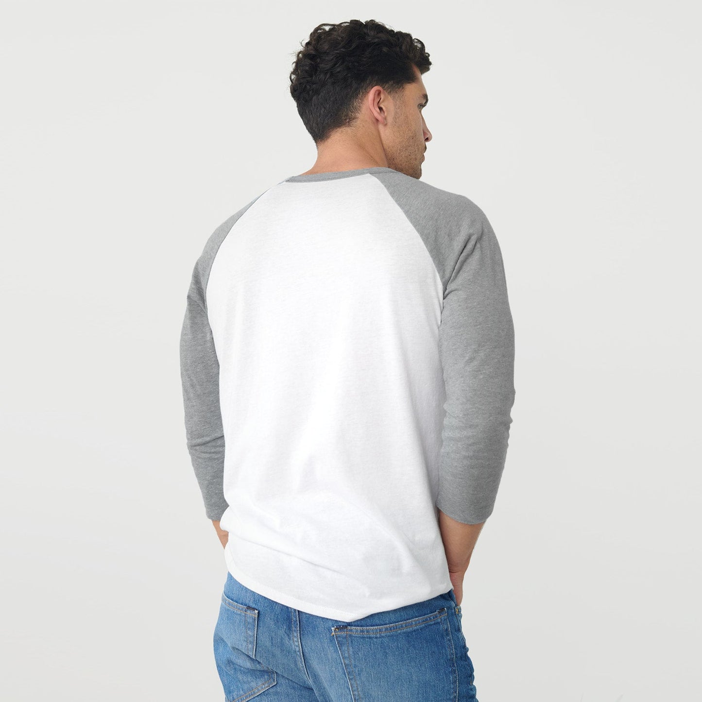 White/Heather Gray Baseball Raglan