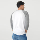 White/Heather Gray Baseball Raglan