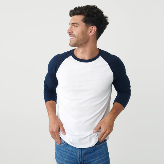 White/Navy Baseball Raglan