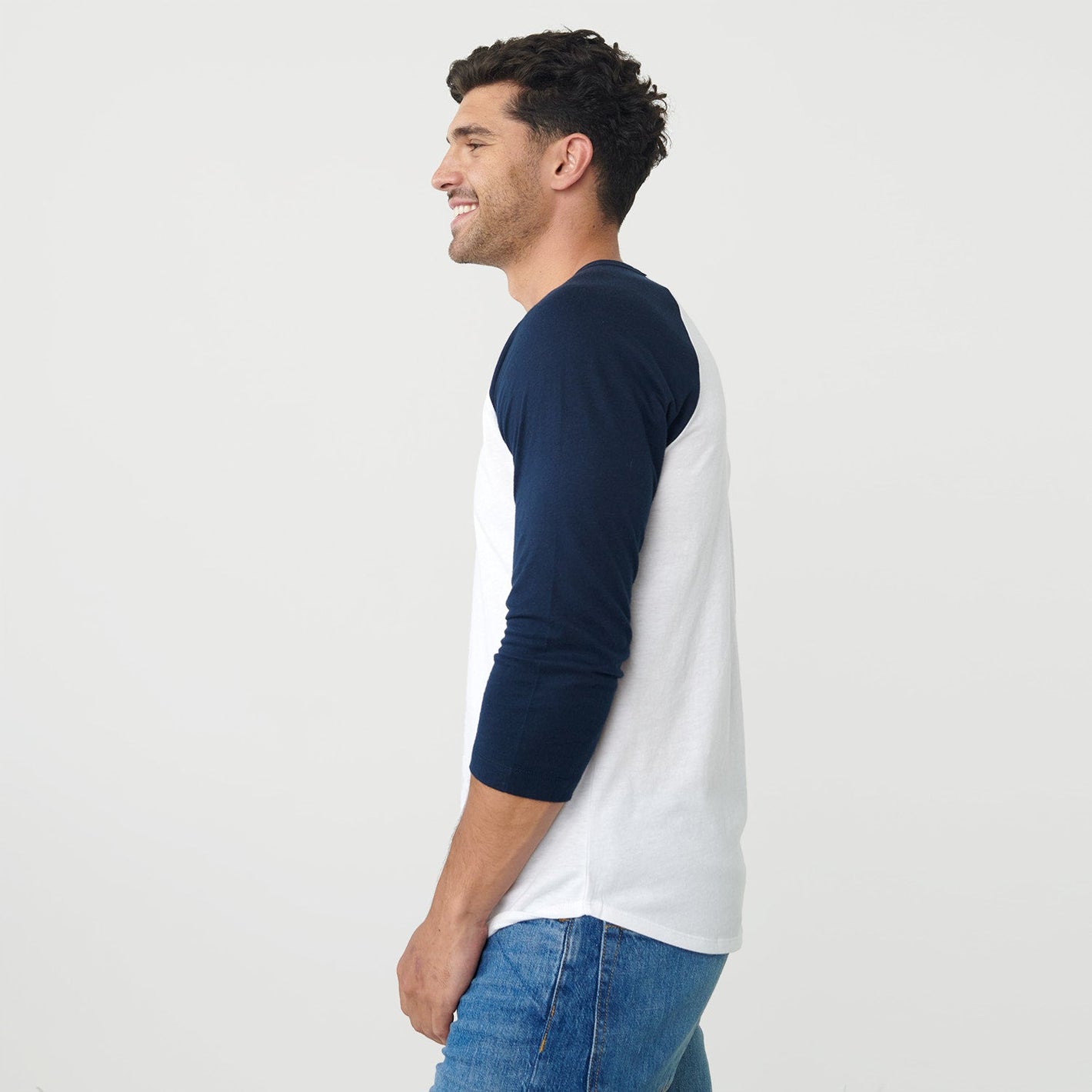 White/Navy Baseball Raglan