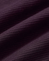 Plum Waffle Long Sleeve Crew Neck