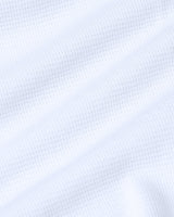 White Waffle Long Sleeve Crew Neck