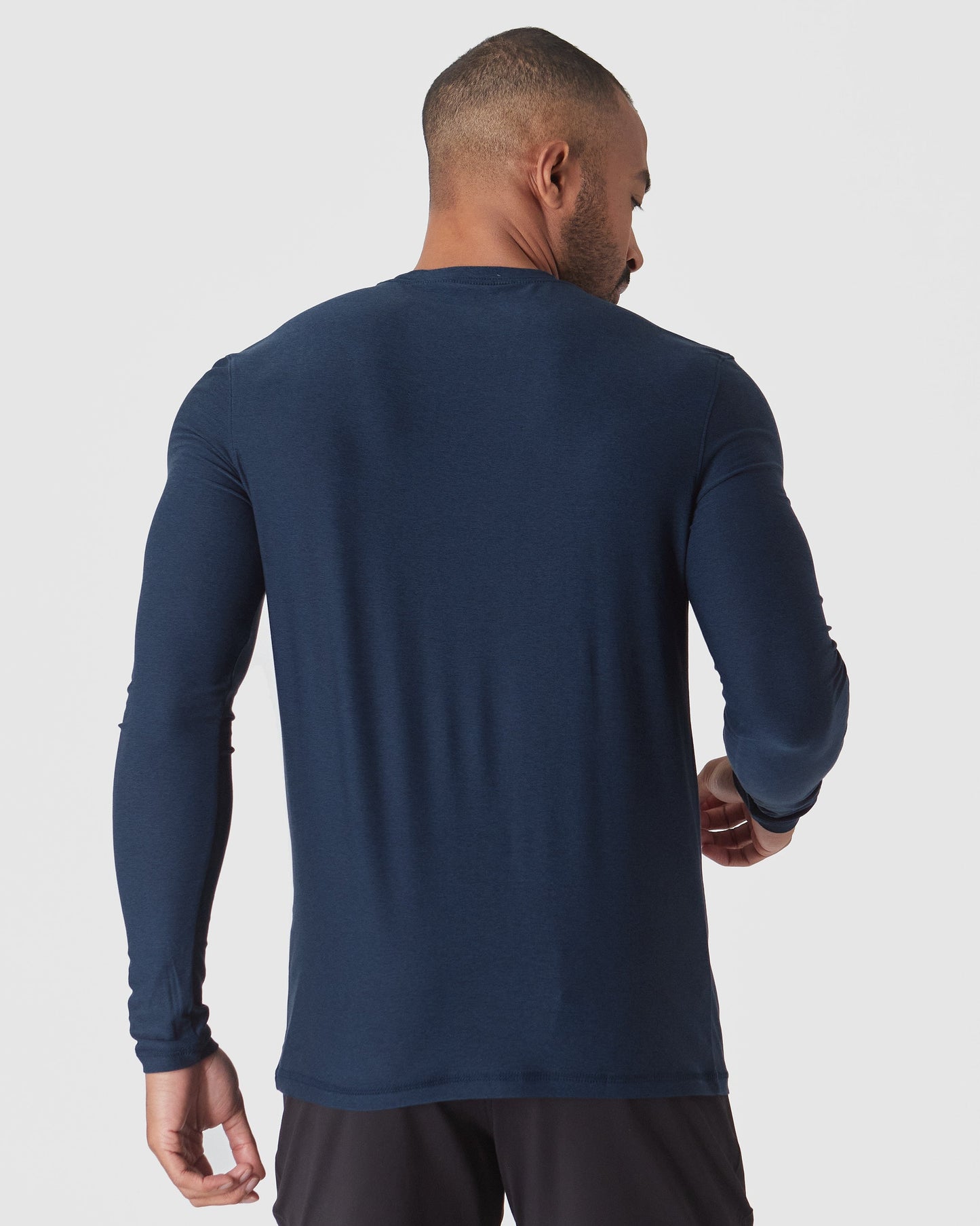 Dark Heather Cadet Active Long Sleeve Crew T-Shirt