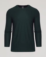 Dark Heather Forest Active Long Sleeve Crew T-Shirt