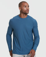 Stone Blue Active Long Sleeve Crew T-Shirt