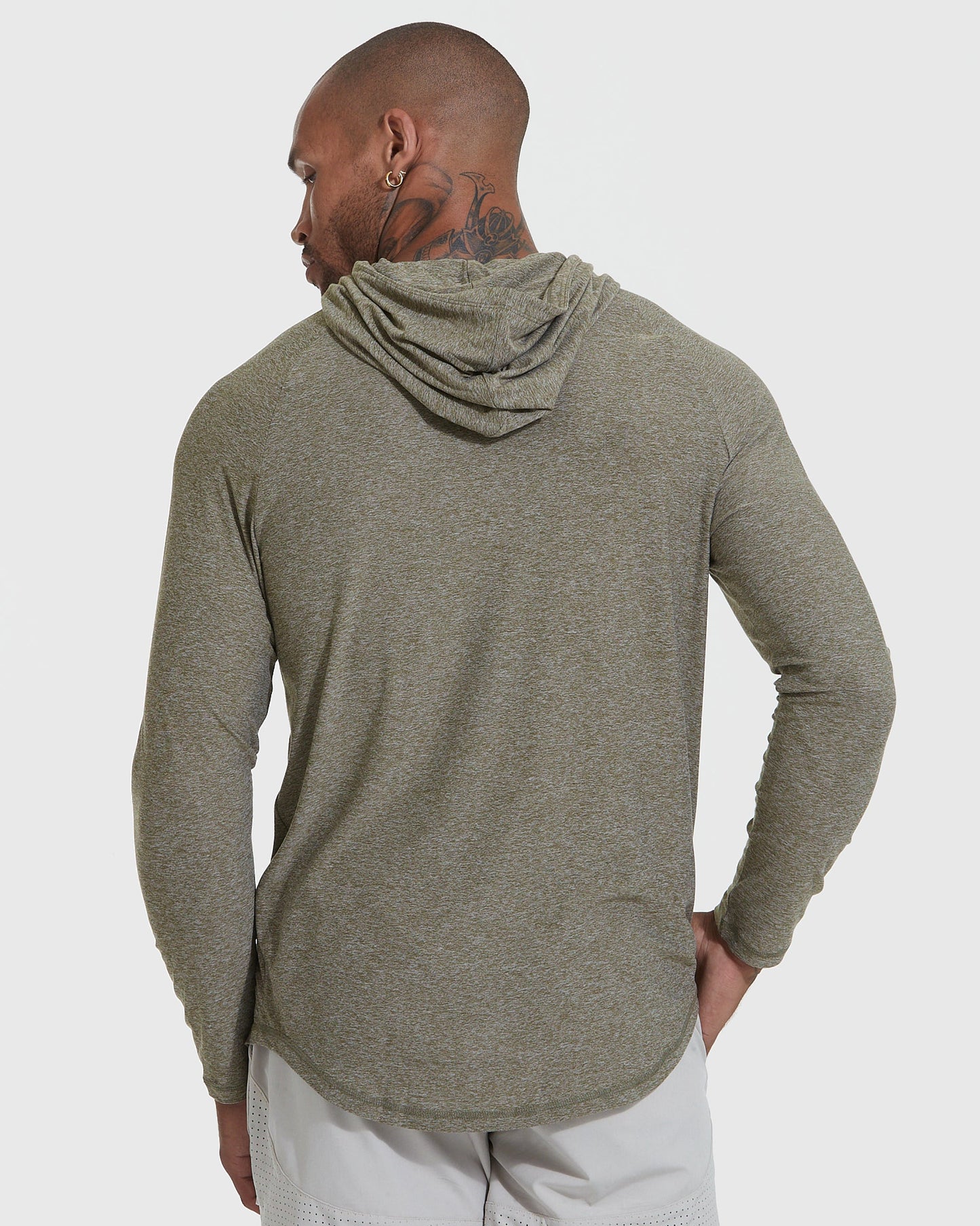 Heather Military Green Active Hoodie