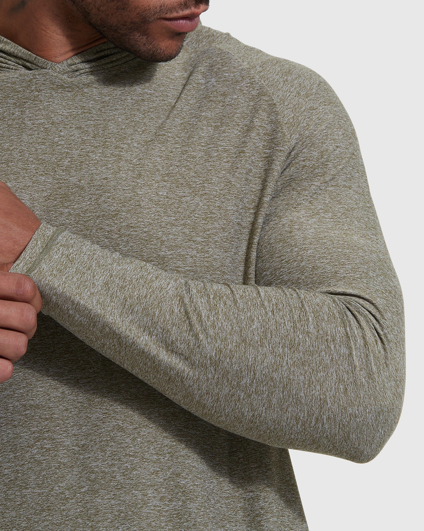 Heather Military Green Active Hoodie