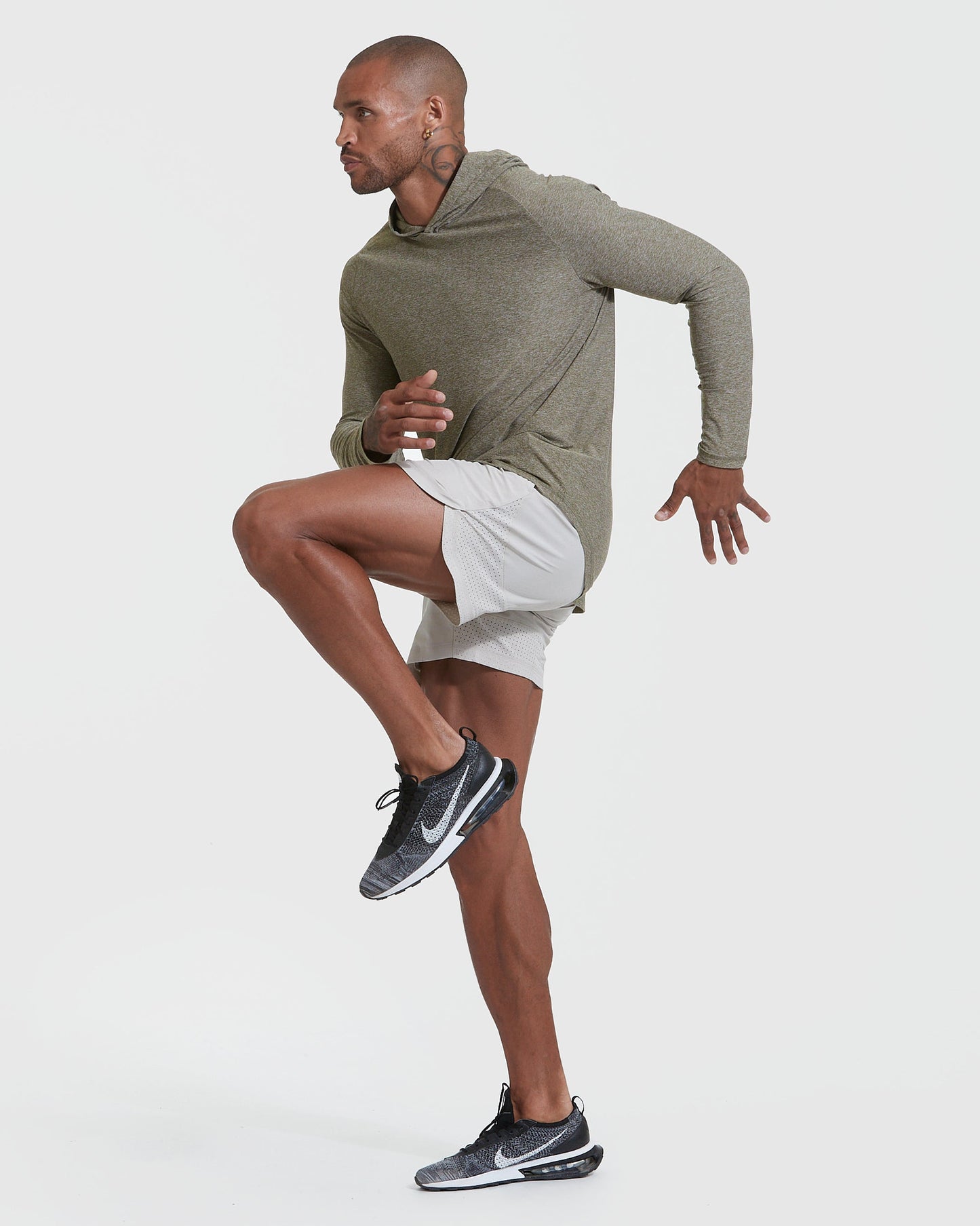 Heather Military Green Active Hoodie