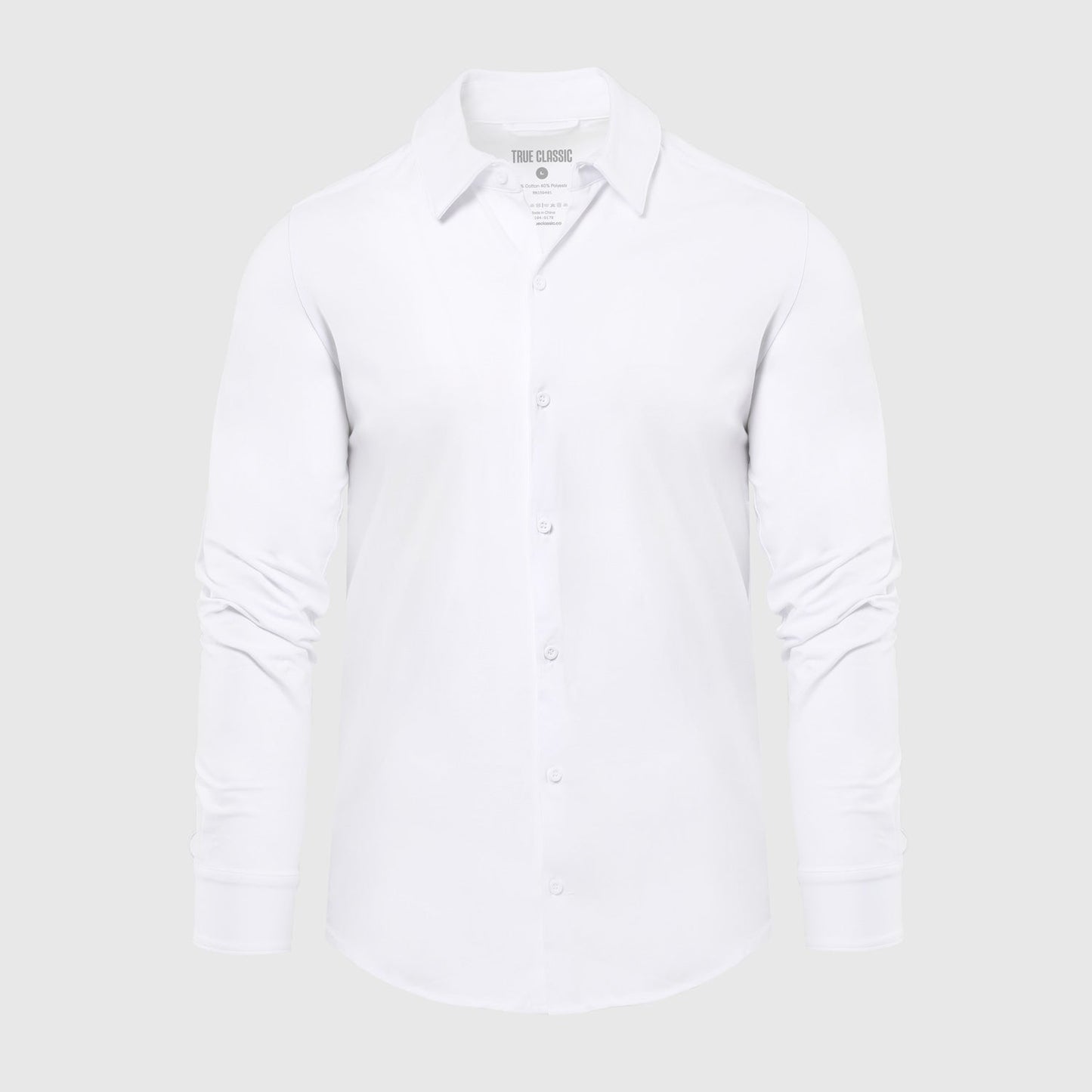 White Long Sleeve Knit Shirt