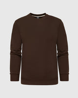Dark Oak Fleece French Terry Pullover Crew Neck