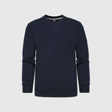 Navy Fleece French Terry Pullover Crew Neck