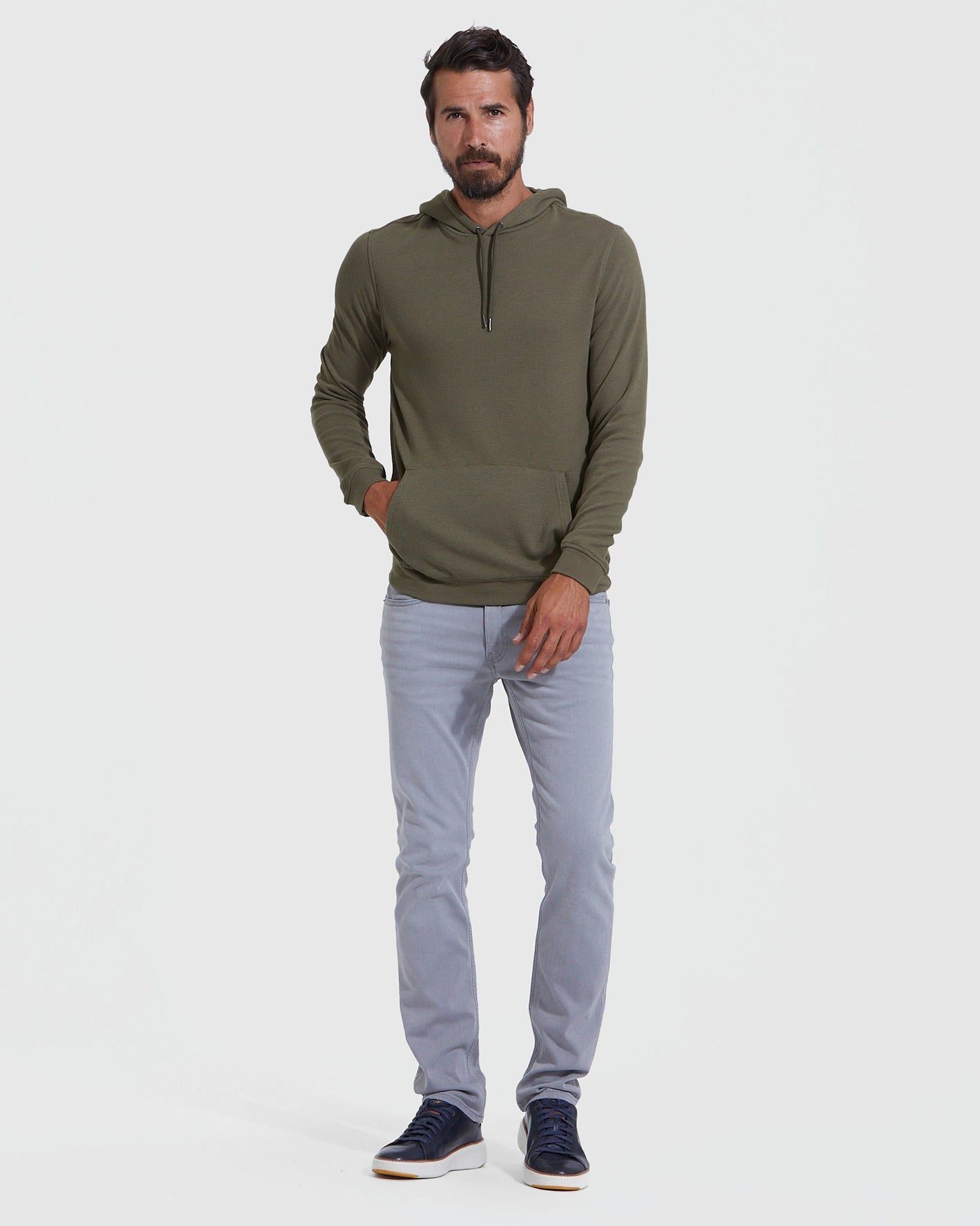 Military Green Waffle Hoodie
