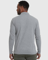 Heather Gray Classic Long Sleeve Polo
