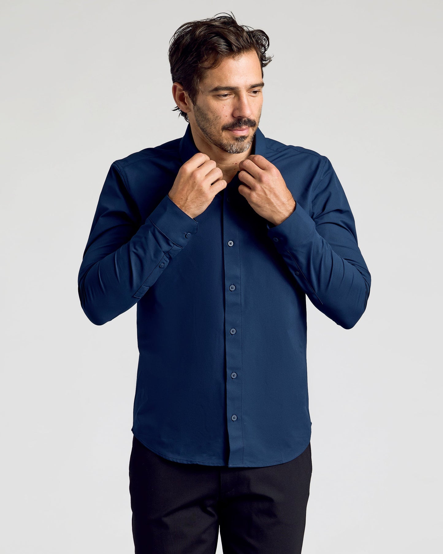 Navy Commuter Long Sleeve Shirt