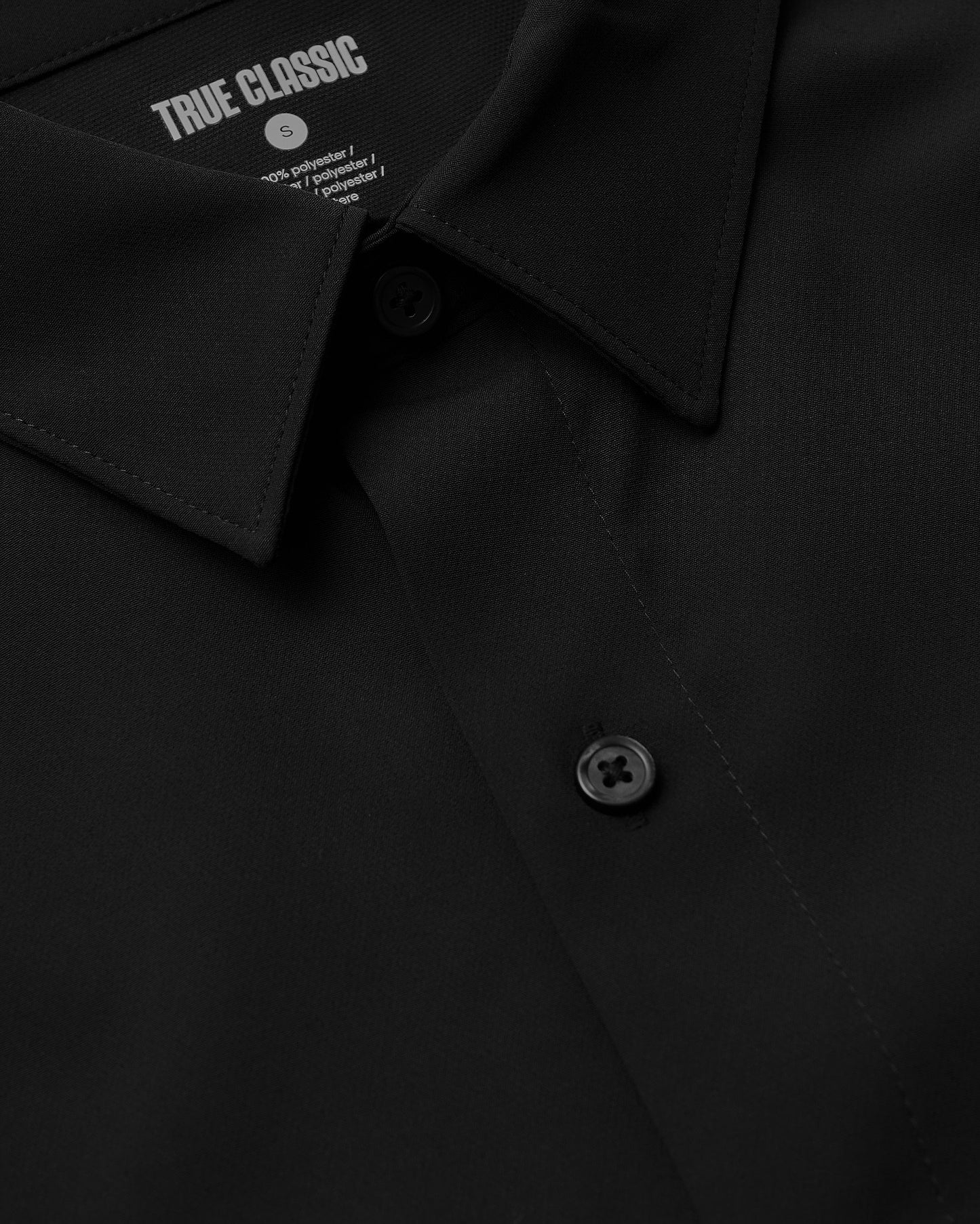 Black Performance Long Sleeve Dress Shirt