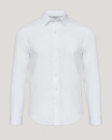 White Performance Long Sleeve Dress Shirt