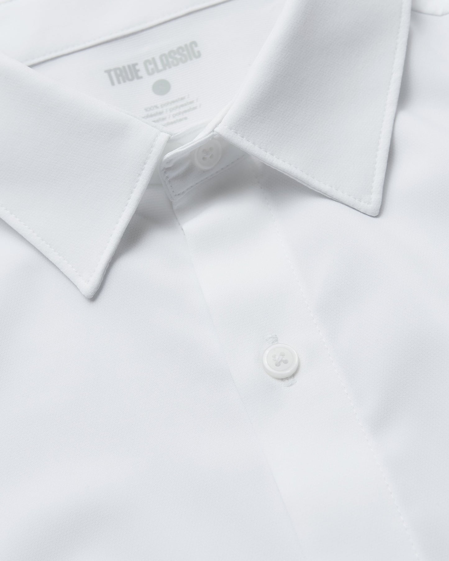White Performance Long Sleeve Dress Shirt