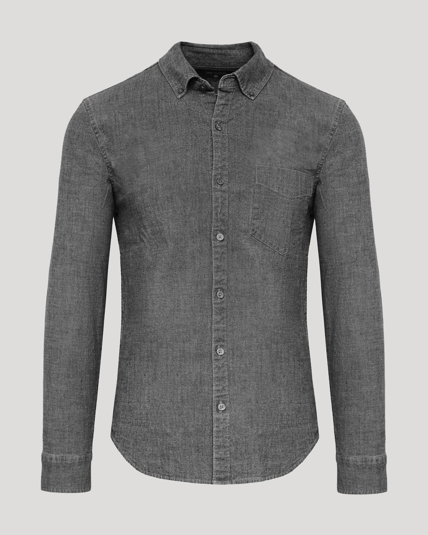 Black Wash Long Sleeve Chambray Shirt