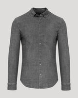Black Wash Long Sleeve Chambray Shirt