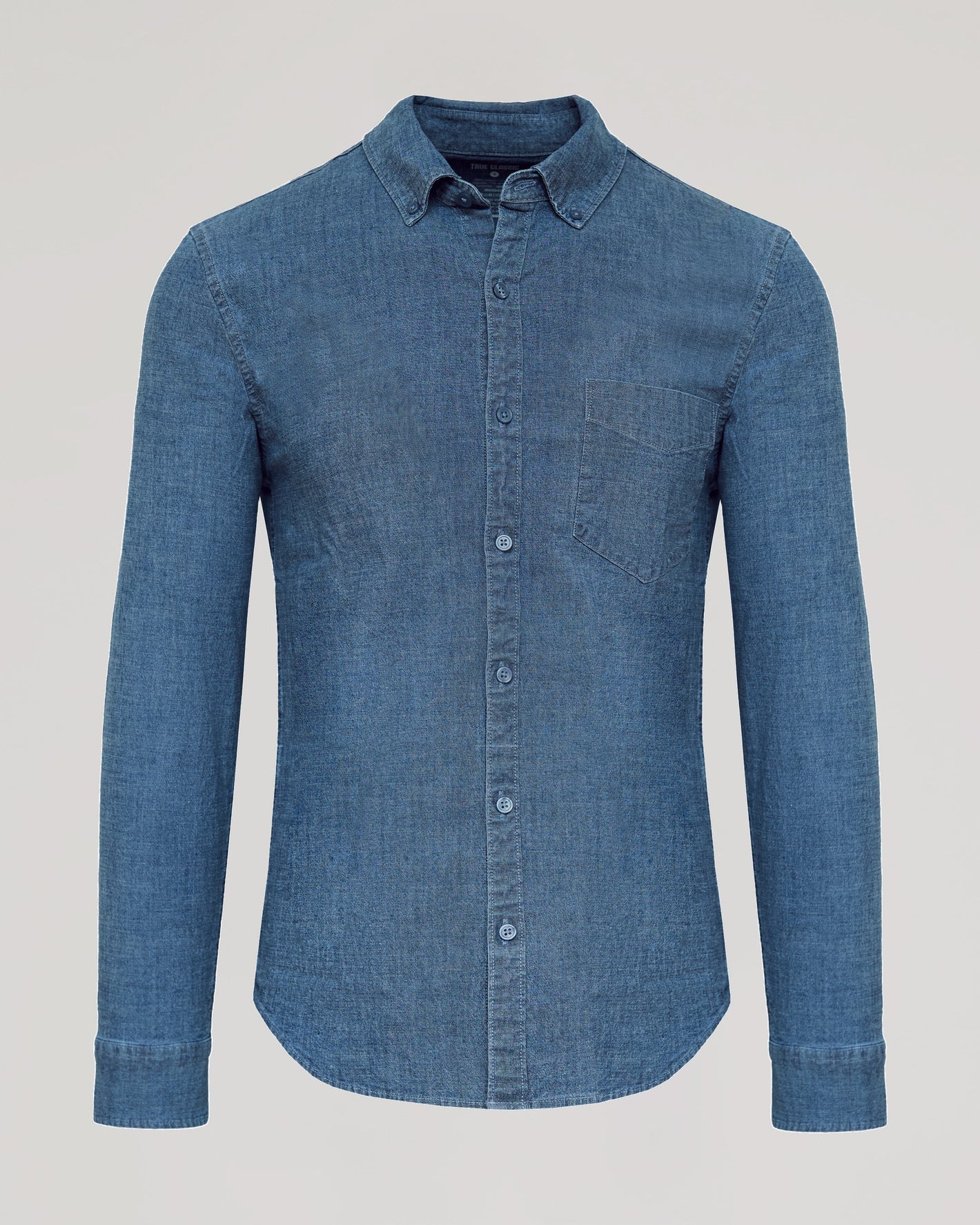 Light Indigo Wash Long Sleeve Chambray Shirt