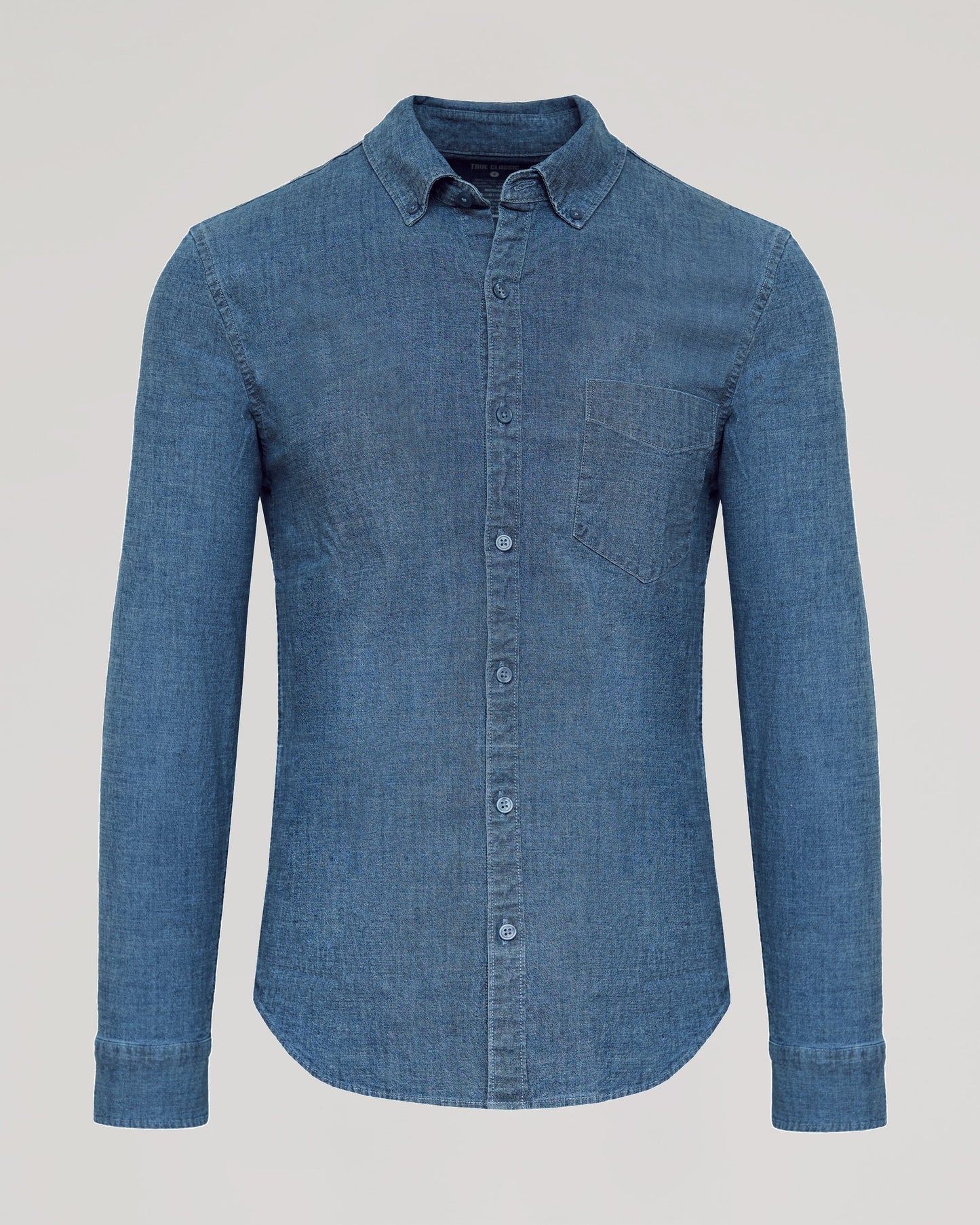 Light Indigo Wash Long Sleeve Chambray Shirt