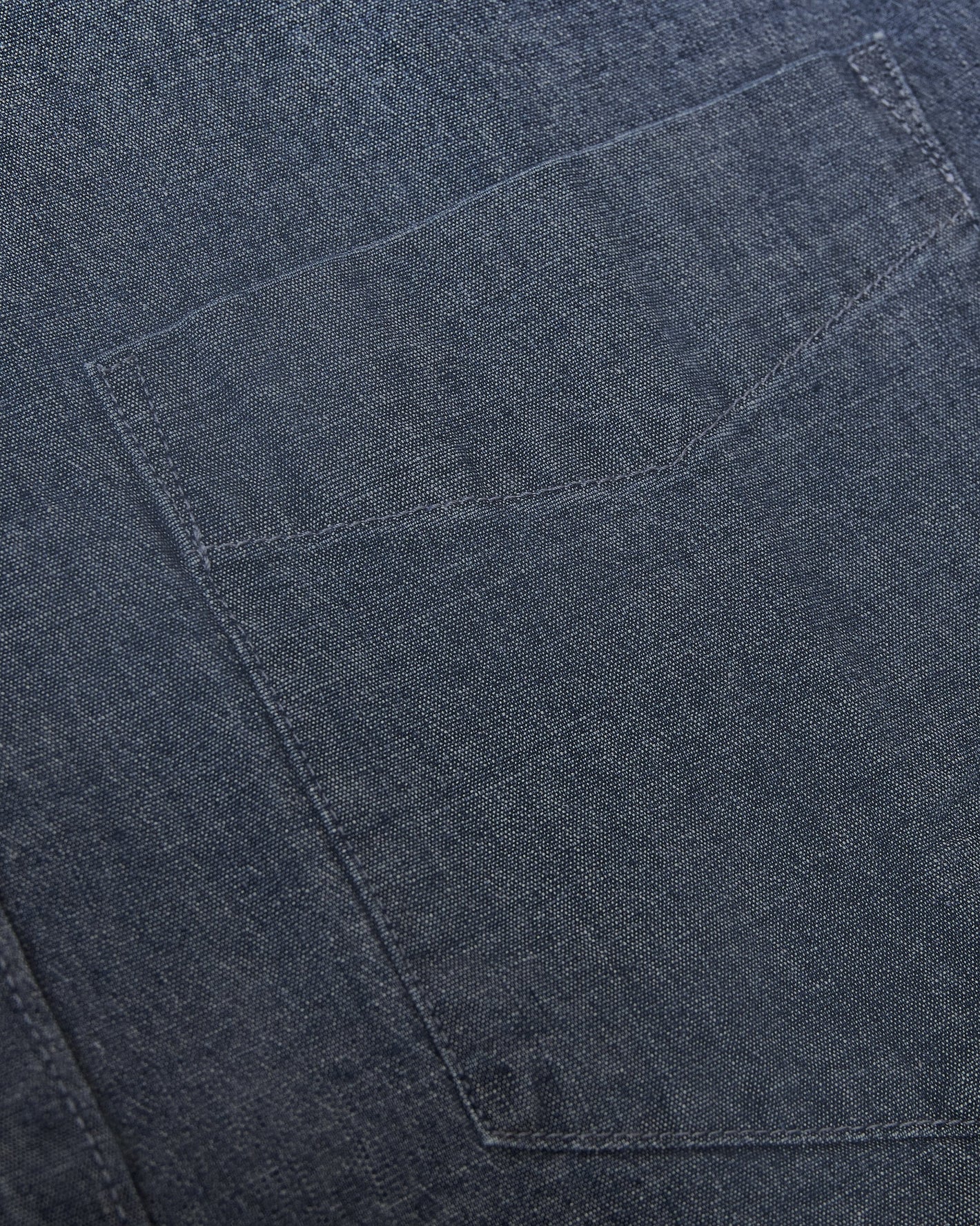Medium Indigo Wash Long Sleeve Chambray Shirt