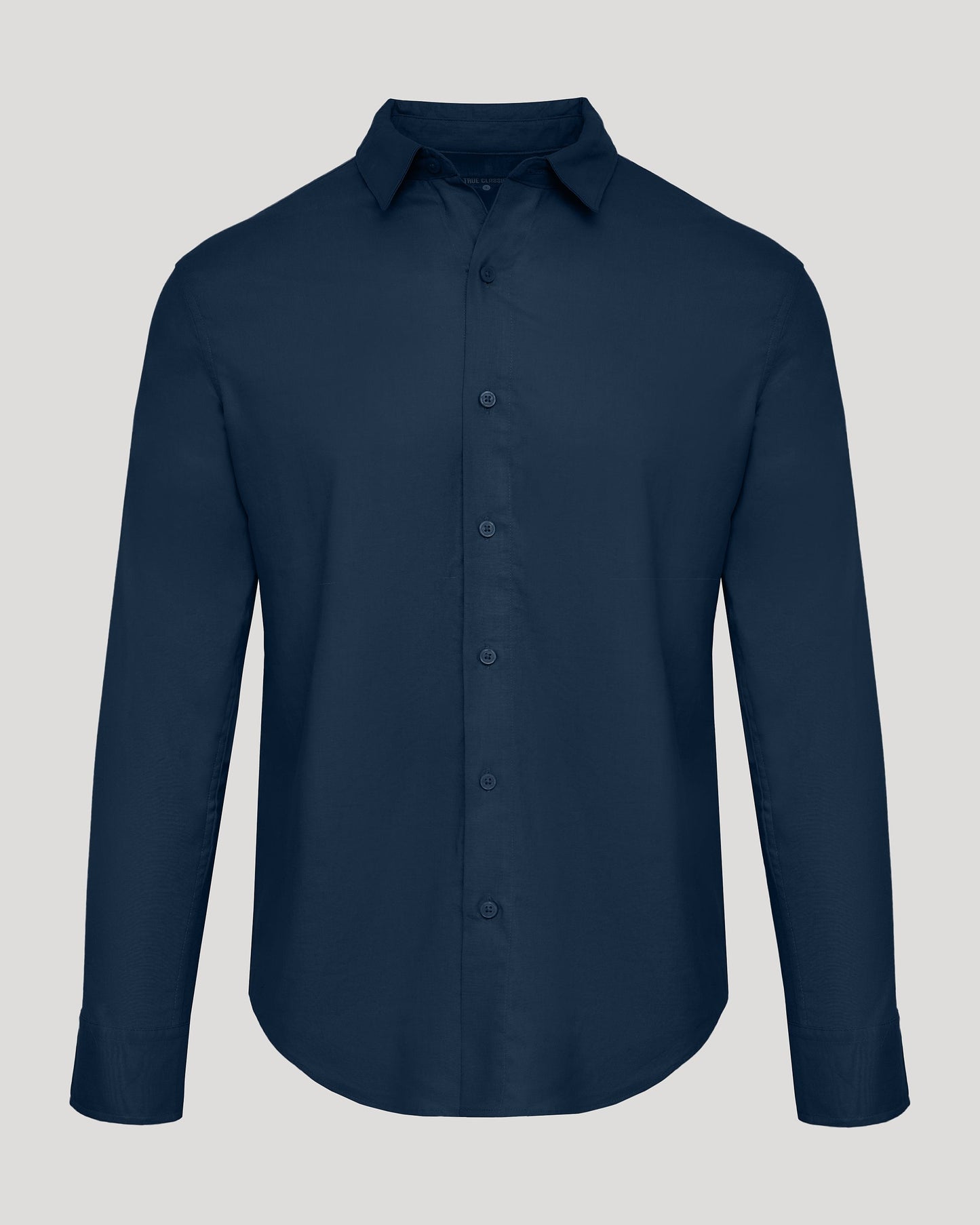 Navy Long Sleeve Linen Shirt