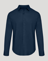 Navy Long Sleeve Linen Shirt