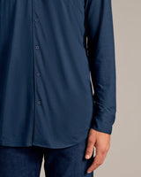 Dark Heather Navy Long Sleeve Do-It-All Comfort Shirt