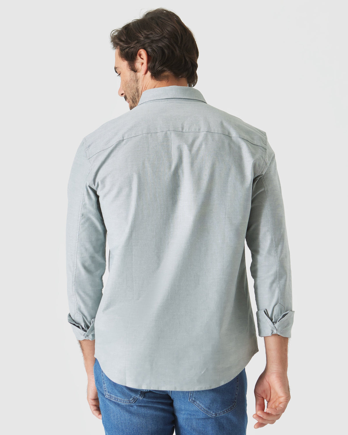 Moss Stretch Oxford Long Sleeve Shirt