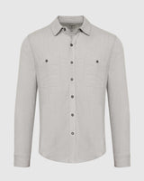 Heather Gray Long Sleeve Lightweight Flannel Shirt