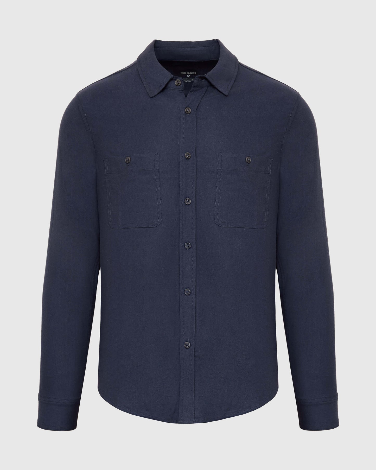 Navy Long Sleeve Lightweight Flannel Shirt