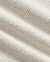 Womens Oatmeal Ribbed Long Sleeve Scoop Neck Tee