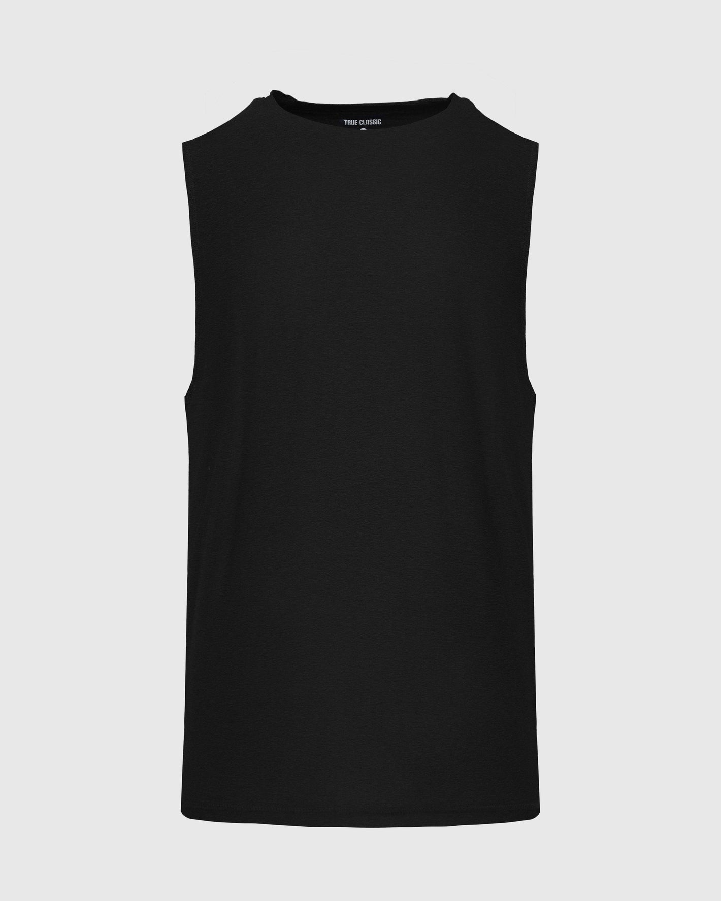 Black Sleeveless Active Muscle Tee