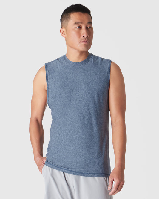 Heather Cadet Sleeveless Active Muscle Tee