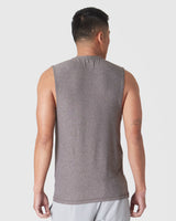 Heather Cocoa Sleeveless Active Muscle Tee