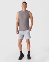 Heather Cocoa Sleeveless Active Muscle Tee