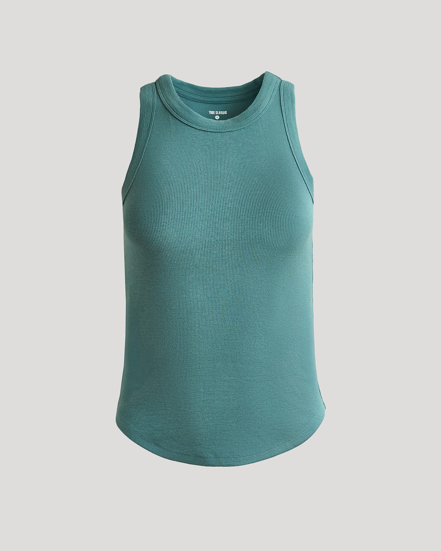 Womens Stormcloud Ribbed High Neck Tank