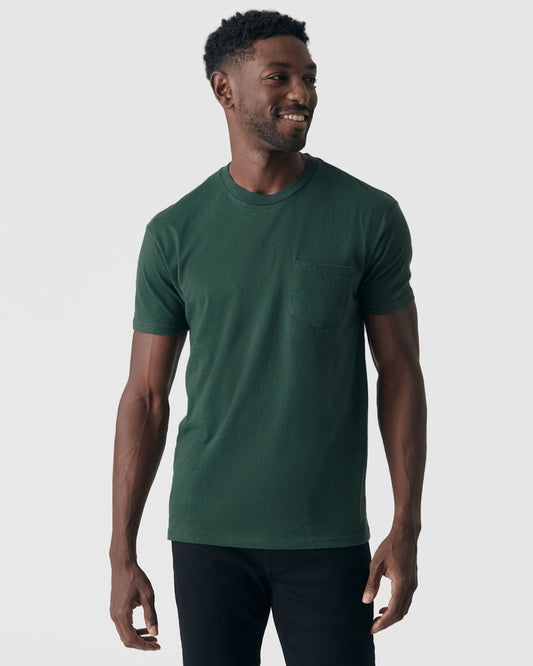 Forest Green Pocket Crew Tee
