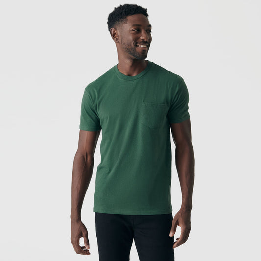 Hunter Green Pocket Crew Tee